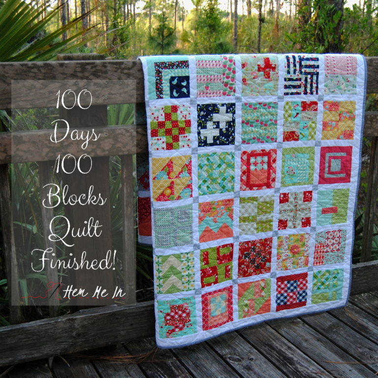 100 Days 100 Blocks Quilt Finished!